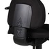 Amstyle Chefsessel Qentin schwarz/grau Stoffbezug Drehstuhl mit Kopfstütze