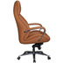Amstyle Designer Bürostuhl Bezug Echtleder Caramel Schreibtischstuhl bis 120 kg, XXL Design Chefsessel höhenverstellbar, Drehstuhl ergonomisch mit Armlehnen & hoher Rückenlehne, Wippfunktion