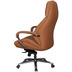 Amstyle Designer Bürostuhl Bezug Echtleder Caramel Schreibtischstuhl bis 120 kg, XXL Design Chefsessel höhenverstellbar, Drehstuhl ergonomisch mit Armlehnen & hoher Rückenlehne, Wippfunktion