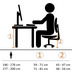 Amstyle Gaming-Schreibtischstuhl Bezug Stoff Schwarz Drehstuhl bis 120 kg, Büro-Arbeitsstuhl