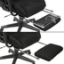 Amstyle Gaming-Schreibtischstuhl Bezug Stoff Schwarz Drehstuhl bis 120 kg, Büro-Arbeitsstuhl
