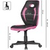 Amstyle Kinderdrehstuhl LUAN schwarz/pink für Kinder ab 6 mit Lehne, Kinderdrehstuhl ergonomisch