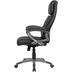 Amstyle Schreibtischstuhl Bezug Kunstleder Schwarz Bürodrehstuhl bis 120 kg, Design Drehstuhl, 4er Polster