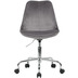 Amstyle Schreibtischstuhl Dunkelgrau Samt, Design Drehstuhl mit Lehne, Arbeitsstuhl 110 kg Maximalbelastung