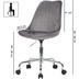 Amstyle Schreibtischstuhl Dunkelgrau Samt, Design Drehstuhl mit Lehne, Arbeitsstuhl 110 kg Maximalbelastung