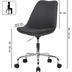 Amstyle Schreibtischstuhl Schwarz Stoff, Design Drehstuhl mit Lehne, mit Rollen, Stuhl drehbar schwarz