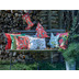 APELT Winterwelt Kissen Weihnachtsgirlandenmotiv rot / grün 35x50 cm