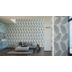 AS Création Mustertapete San Francisco, Strukturprofiltapete, creme, metallic, weiß 958791 10,05 m x 0,53 m