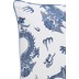 BARBARA Home Collection Kissenhlle Dragon blau - wei 50 x 50 cm