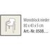 Best Monoblockissen nieder 80x43x5cm D.0268 Niederlehnerauflage