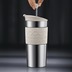 Bodum TRAVEL PRESS SET Kaffeebereiter mit extra Trinkaufsatz 0,35 l cremefarben Edelstahl
