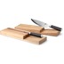 Continenta Messerblock für Schublade, für 5 Messer 39 x 11 x 3,5 cm Gummibaumholz