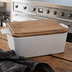 Costa Nova ENSEMBLE Brotbox mit Holzdeckel 40 cm white