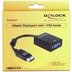 DeLock Adapter Displayport 1.2 Stecker > VGA Buchse schwarz