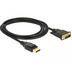 DeLock Kabel Displayport 1.2 Stecker > DVI 24+1 Stecker 2 m schwarz