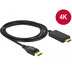 DeLock Kabel Displayport 1.2 Stecker > HDMI-A Stecker 2 m schwarz 4K