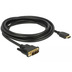 DeLock Kabel DVI 18+1 Stecker > HDMI-A Stecker 3,0 m