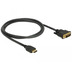 DeLock Kabel DVI 24+1 Stecker > HDMI-A Stecker 1,0 m