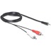 DeLock Kabel Klinke 3,5mm 3 Pin St /2xCinch St 10m