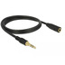 DeLock Kabel Klinke 3 Pin Verlngerung 3,5 mm Stecker > Buchse 1,0 m schwarz