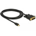 DeLock Kabel mini Displayport 1.1 Stecker > DVI 24+1 Stecker schwarz 2 m