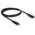 DeLock Kabel USB 3.1 USB Type-C St.>USB Type-C Buchse Verlngerung 1m schwarz