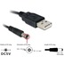 DeLock Kabel USB Power>DC 5,5 x 2,1 mm Stecker 1m