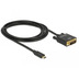 DeLock Kabel USB Type-C Stecker > DVI 24+1 Stecker DP-Alt Mode 4K 30 Hz 2 m sch