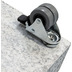 doppler Granit Grundplatte ca. 140kg, 80x80x8/14cm mit Rollen, Farbe grau, mit 4 Rollen