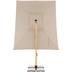 doppler Holz Pendelschirm mit Beleuchtung ALU WOOD XL ULTRA 400x300, Esche hell, D. 820 natur
