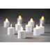 Duni LED Moving Flame 10er Set warmweiß mit 10er Set Kerzenhalter Neat dunkelgrau