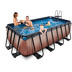 EXIT Wood Pool mit Sandfilterpumpe - braun 400x200x122cm