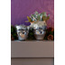 Fink Living Teelichthalter Rila - silber - H. 16cm x D. 16cm