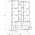 Forte Sideboard Colonial Eiche (D83) / Schwarz (MFC/Z13M)