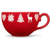 Friesland 4er Set Kaffee- Obertasse, Happymix, Friesland, 0,24l Weihnachten Rot
