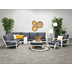 Garden Impressions Lincoln lounge set 4-teilig matt wei/ reflex black