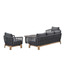 Garden Impressions Gartensofa Kingstown Loungeset aus Seil light teaklook/ merino black