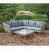 Garden Pleasure Lounge-Set PAMPLONA, grau Alu / Kunststoffgeflecht / Akazie FSC 100%