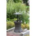Garden Pleasure Tisch MUMBAI mit Getrnkekhler Stahl / Kunststoffgeflecht, dunkelgrau