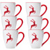 Gmundner Rubinroter Hirsch Cup, Frhstcksservice fr 6 Personen, 18tlg.