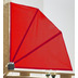 Grasekamp 2 Stück Balkonfächer Rot Premium  140 x 140 cm mit Wandhalterung Trennwand  Sichtschutz Rot