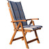 Grasekamp 4 Stück Auflagen Marine Kissen Polster  Garten-Sessel Klapp-Stuhl blau