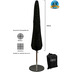 Grasekamp Black Premium Schirmhülle 165cm /  umbrella cover / atmungsaktiv /  breathable Schwarz