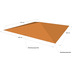 Grasekamp Universal Ersatzdach 293 x 293 cm  Polyester Terra mit UV Schutz,  wasserabweisend Orange