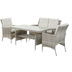 Greemotion 4 Pers. Essgruppe Dining Set Parma, Polyrattan