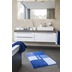 GRUND MERKUR Badteppich Blau 50 x 60 cm WC-Vorleger mit Ausschnitt