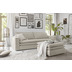 Hertie PIAGGE Set - Couch mit Bettfunktion/ Hocker Stoff POSO 100 (Hellbeige), Cordstoff