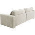 Hertie PIAGGE Set - Couch mit Bettfunktion/ Hocker Stoff POSO 100 (Hellbeige), Cordstoff