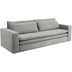 Hertie PIAGGE Set - Couch mit Bettfunktion/ Hocker Stoff POSO 55 (Hellgrau), Cordstoff