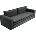 Hertie PIAGGE Set - Couch mit Bettfunktion/ Hocker Stoff POSO 60 (Anthrazit), Cordstoff